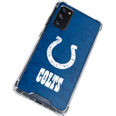 NFL Indianapolis Colts Distressed Galaxy S20 FE Clear Case
